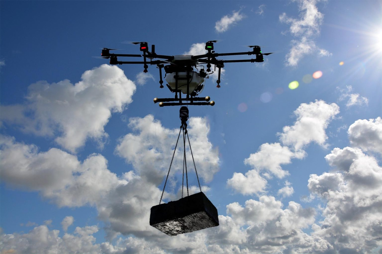 heavy lift drones in construction