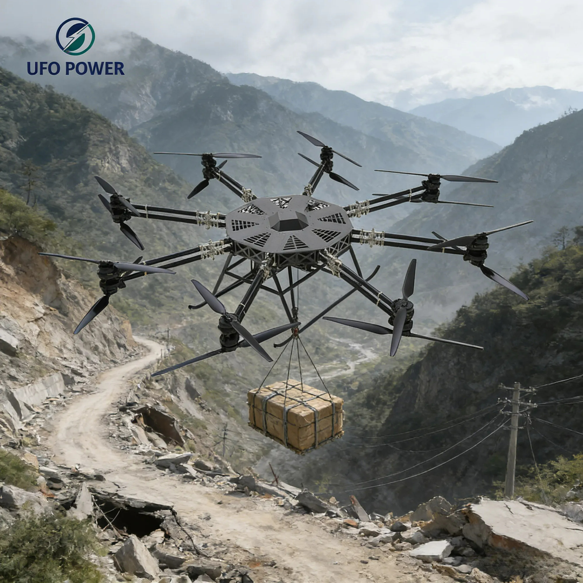 UFOUAV High-altitude Tower Material Hoisting